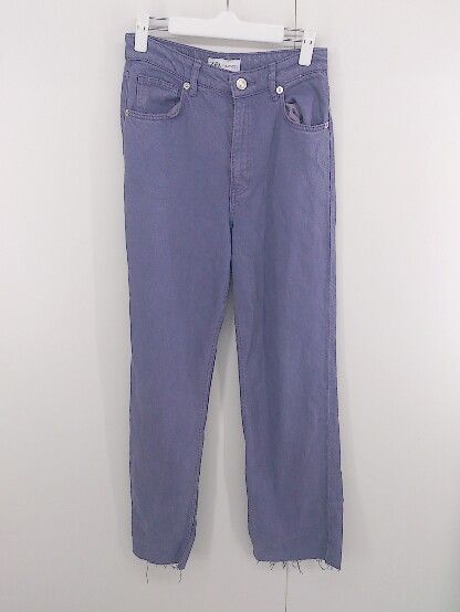 ◇ ZARA ザラ カットオフ カラー デニム ジーンズ パンツ サイズEUR36