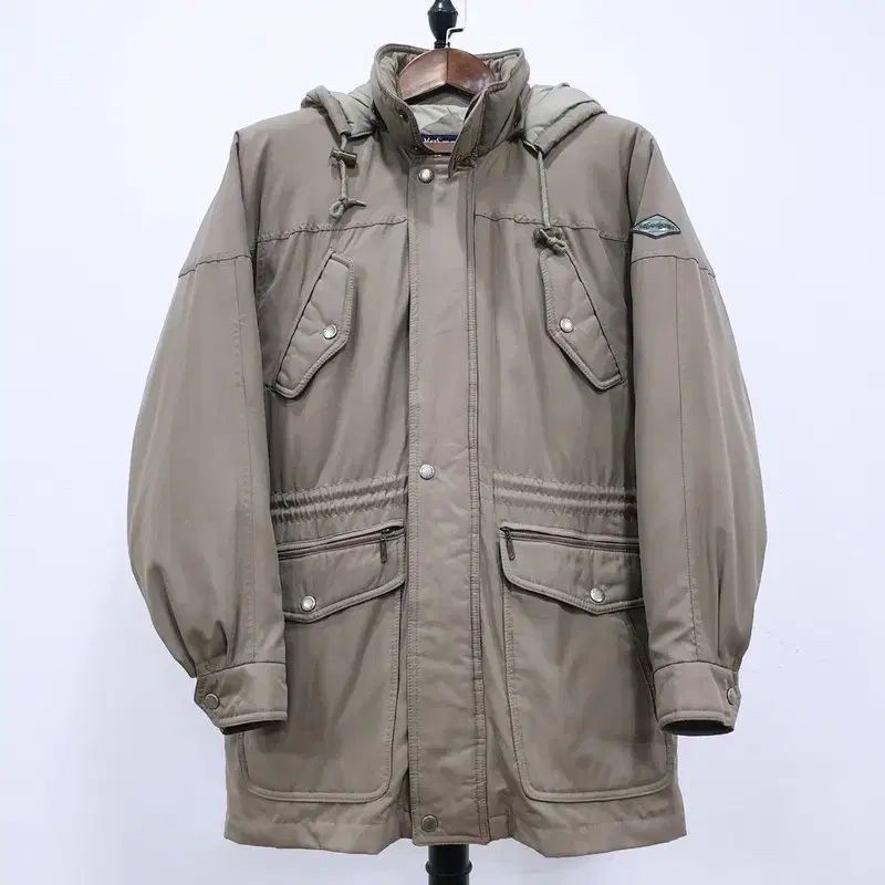 YSL イヴ サンローラン ライトブラウン ナイロン グース ダウン アウター