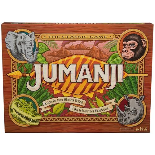 Jumanji The Game アクションコメディ映画に基づいたクラシックな怖い冒険ファミリーボードゲーム 子供と大人向け 8歳以上po