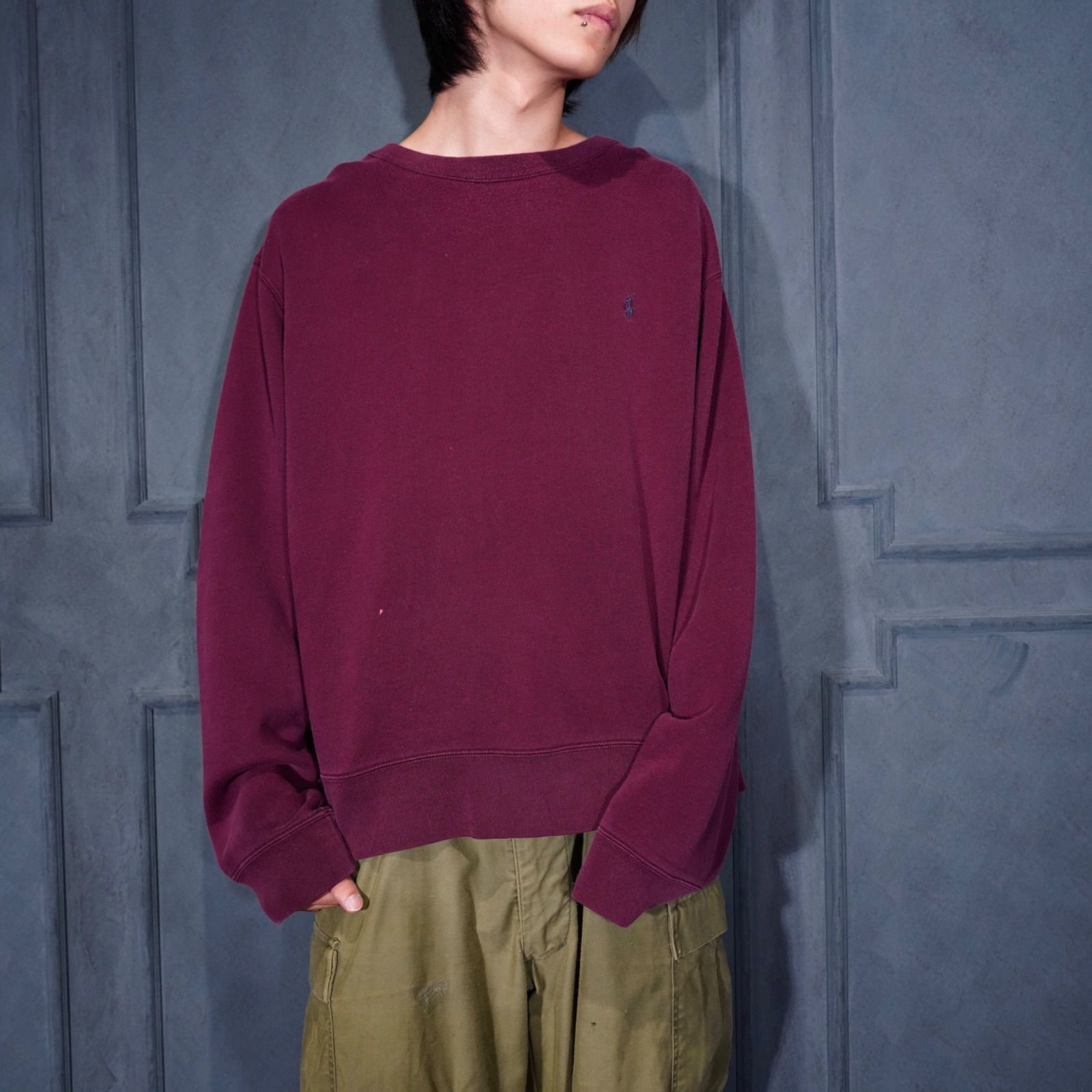 USA VINTAGE Polo by Ralph Lauren HORSE EMBROIDERY DESIGN SWEAT SHIRT アメリカ古着ポロバイラルフローレンホース刺繍デザインスウェット