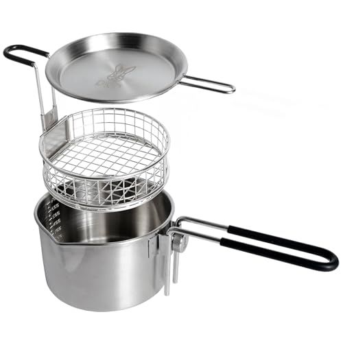 DOD ディーオーディー シェラケトルアゲムシ フライヤー セット ケトル 揚げ網 蒸し器 せいろ クッカー KS 1 166 SL m