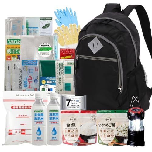 1人用 20点 防災基本防災セット 地震対策 避難 グッズ 保存食 非常用トイレ 保存水 水袋 口腔ケア ライト m