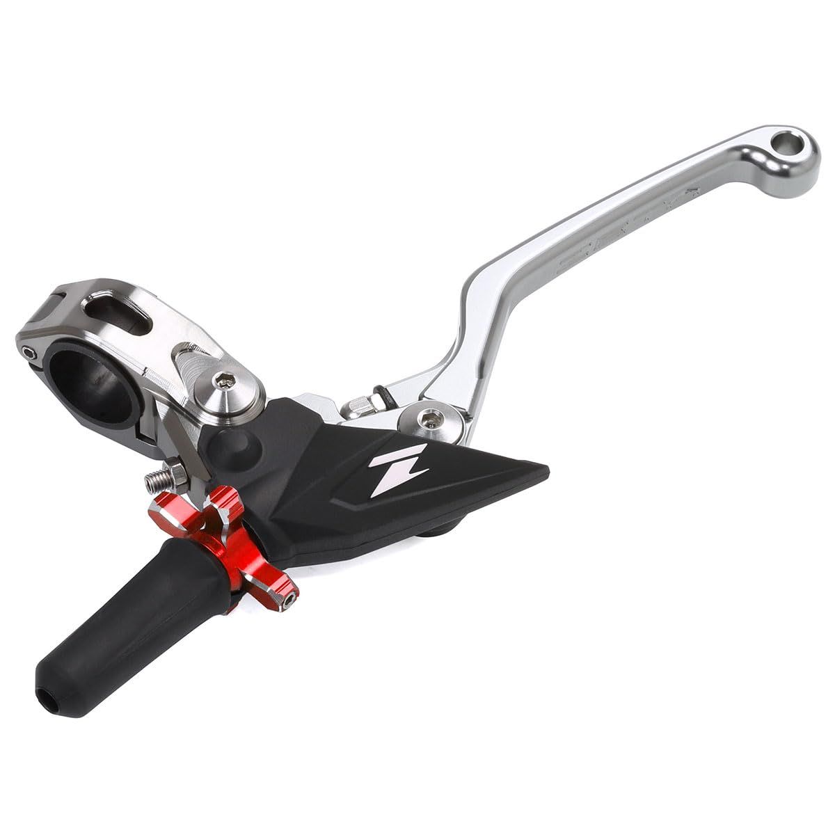 ジータレーシング ZETA RACING ピボットパーチCP クラッチレバーホルダーセット 4フィンガー チタンカラー レッド 前方可倒式 ヒンジ式クランプで取付け簡単 クラッチ重さ2段階調整 レバー位置無段階調整 トレール 公道走行車 レーススペ