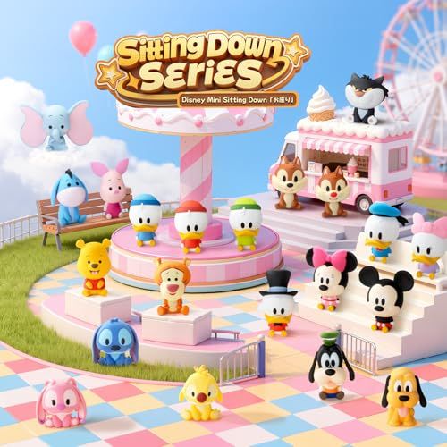 52 TOYS Disney Mini Sitting Down お座り シリーズ 全20種BOX ブラインドボックス フィギュア ガチャガチャ コレクション おもちゃ 塗装済み コレクター のギフトに最適 4 cm BOpo