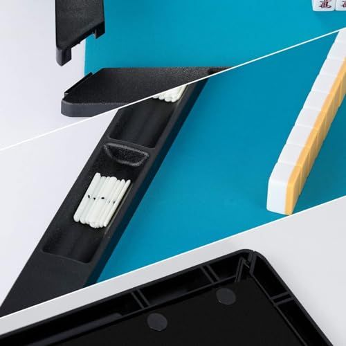 SUNPIE 麻雀マット 麻雀牌セット キャリーバッグ付 超軽量 持ち運び便利 70 x 3 cmpo