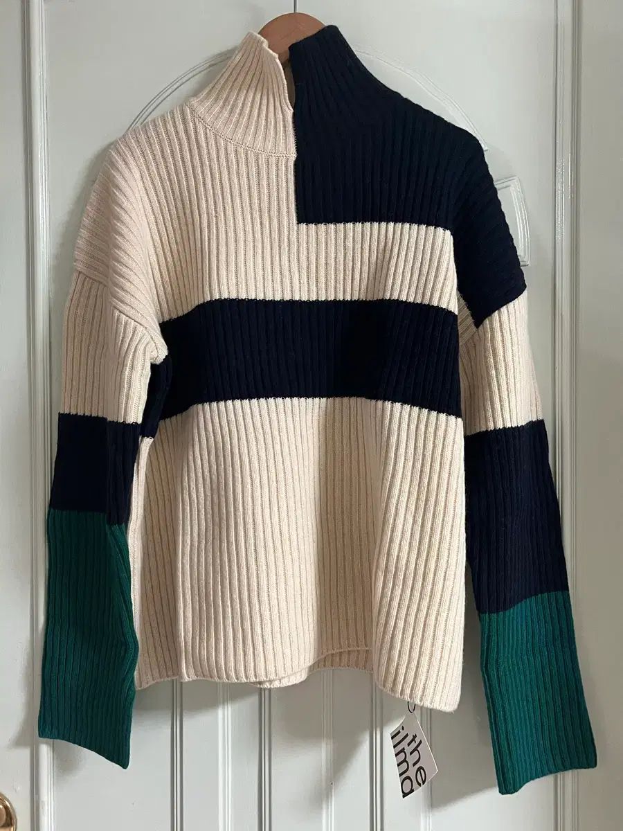 2019年 THE ILMA スーパーファインウール ニット バイカラー ゴージ 新