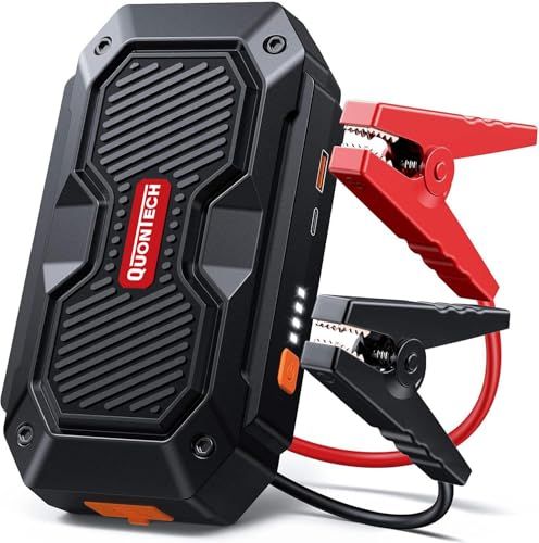 クオンテック ジャンプスターター バッテリーチャージャー エンジンスターター バッテリー大容量 10 000 mAh 12 V 車 バイク 2 L以下用 2000 cc以下用 日本メーカー QT JS 101 7 e 0499 cf
