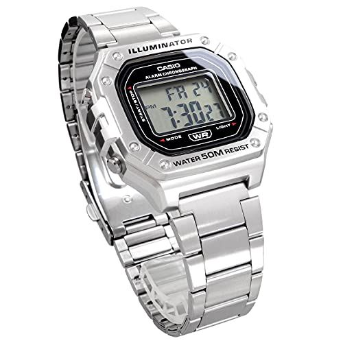  カシオ CASIO スタンダード デジタル 腕時計 W 218 HD 1 AV メンズ チープカシオ チプカシ メタルバンド シルバー 並行輸入品 腕時計(デジタル) 時計