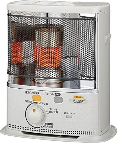 CORONA コロナ 石油ストーブ 日本生産 木造7畳 コンクリート9畳 まで 電源不要 防災対策 小型 タンク容量4 L ワンタッチ給油 ホワイト SX EA 24 Y W m