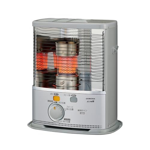 CORONA コロナ 石油ストーブ 日本生産 木造7畳 コンクリート9畳 まで 小型 電源不要 防災対策 キャンプ タンク容量4 L ワンタッチ給油 シルバー SX 2425 Y S m