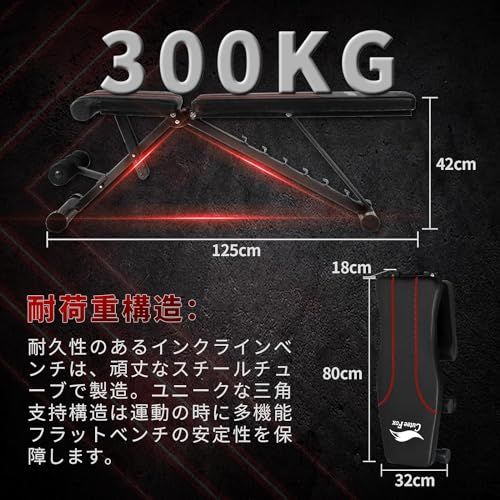 トレーニングベンチ マルチシットアップベンチ 折り畳み フラットベンチ 角度調節簡単 腹筋 背筋 ダンベルベンチ 収納便利 CTF m