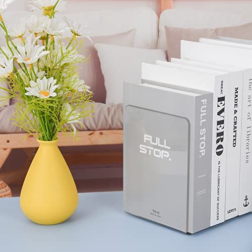 MerryNine アクリルブックエンド 棚用 透明本立て オーガナイザー ブックホルダースタンド 装飾 丈夫な本用ブックストッパー 18 cm x 12 10組 po