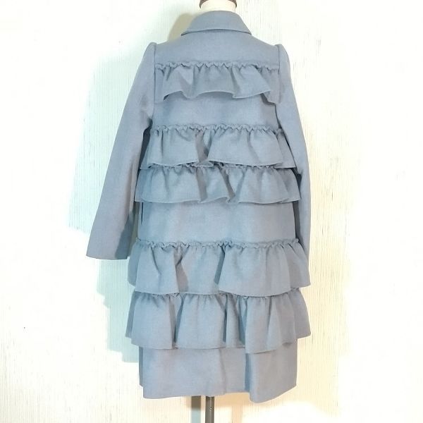 新品】BORDERS at BALCONY フリルコート ウールコート グレ