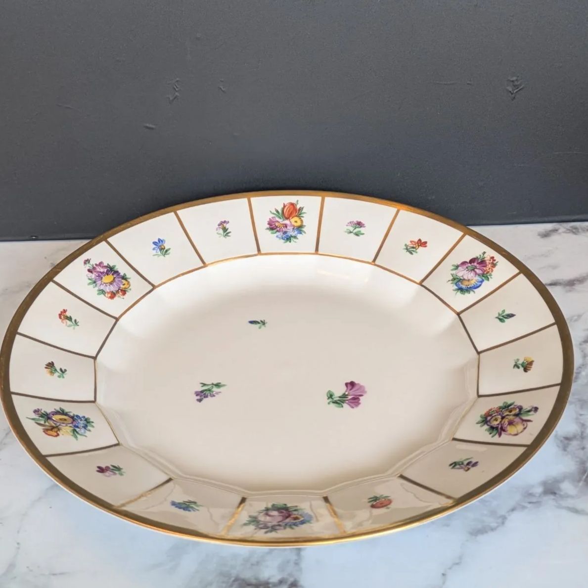 高級ライン 24㎝ ロイヤルコペンハーゲン ヘンリエッテ 大皿 金彩 北欧