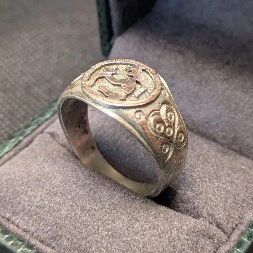 グアテマラ産 スターリングシルバー925 24号 シグネットリング メンズ 男性