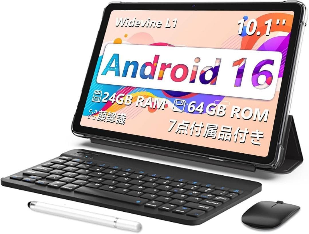 Android 16搭載 10 1インチTB 大画面24 GB 64 WiFi