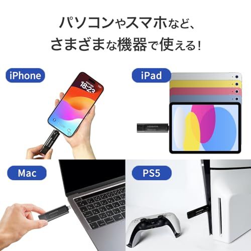 IODATA スティックSSD 1 TB USB A Type C 両対応 10 Gbps 3 2 Gen 2対応 読込1000 MB s iPhone iPad Windows Mac PS 5 小型 ポータブル 日本メーカー SSPQ USC m