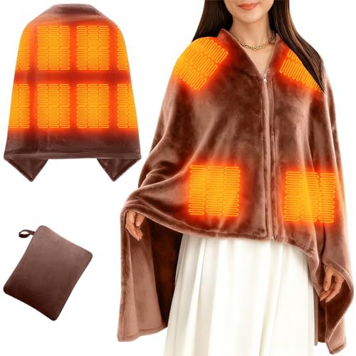 電気毛布 着る 電気ひざ掛け 掛け敷き兼用 光熱費ゼロ 3秒速暖 多役 冬の救世主 電気ブランケット 発熱 150 80 cm 大判 USB給電式 ヒーター 広範囲 3段階温度調節 肩掛け毛布 自動オフ ヒーター付き 洗える 収納ポケット付き 掛po