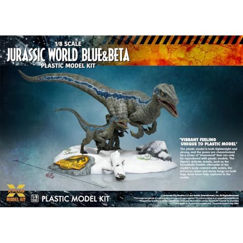 エクスプラス ジュラシック ワールド 新たなる支配者 ヴェロキラプトル ブルー ベータ 1 8スケール 未塗装 プラスチックモデルキットpo