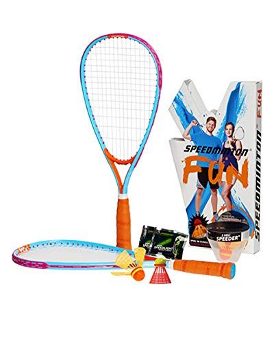 スピードミントンファン バドミントンセット ラケット2本＆シャトルセット Speedminton Fun Badminton Set 並行輸入品 po