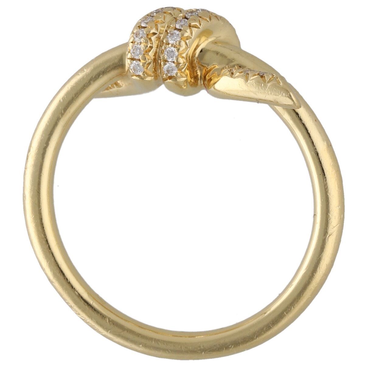  Tiffany ＆ Co ティファニー ノットリング 約5号 K 18 YG ダイヤモンド イエローゴールド 指輪 アクセサリー RS リング 指輪 アクセサリー