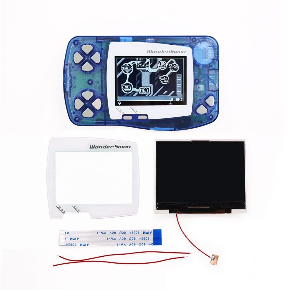 玄人 ハンダ付け改造経験者 初代ワンダースワン スワン 白黒用 WonderSwan バックライトIPS液晶 カスタムツールキット 取り付けマニュアル レビュ