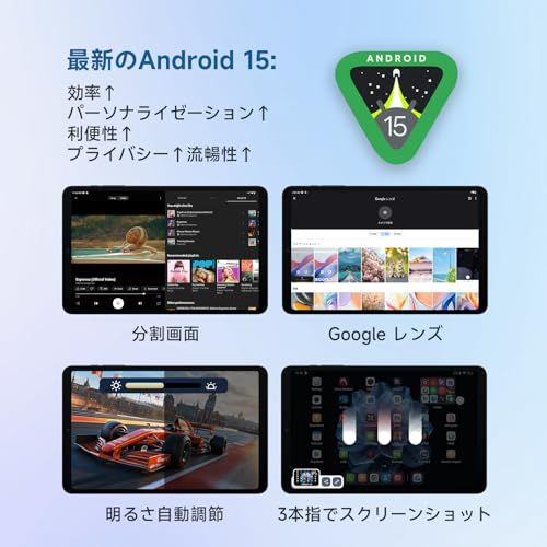 iPlay 60 mini Pro 8 4インチタブレット 顔認識 4 GLTE デュアルスピーカー WidevineL 1 Android 15タブレット 6軸ジャイロ 1920 1200 FHDディスプレイ 16 GB 8仮想 128 m