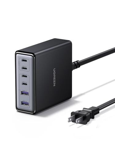 UGREEN 100 W GaN 卓上急速充電器 4 USB C 2 A コンパクト PSE技術基準適合 PD 3 0 QC PPS対応 複数台同時充電 iPhone 17 16 15 14 13 Xperia Pixel Pro iPad m