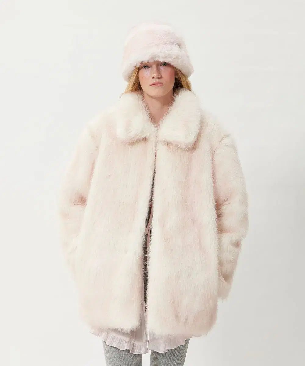 フォグダン Haze Fur Jacket pink