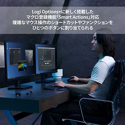 ロジクール MX 3 S 静音 マウス Bluetooth Logi Bolt Unifying非対応 コンパクト Smart Actions 対応 高速スクロールホイール 充電式 ワイヤレスマウス 無線 Windows m