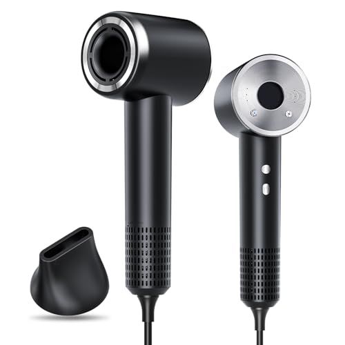 革新モデル 5億マイナスイオン ドライヤー 大風量 速乾 1400 W 高速風 4段階温度＆3段階風量 ヘアドライヤー 軽量 過熱防止 磁吸ノズル付 携帯用ドライヤー 静音 コンパクト 日本向け設計 旅行用 家庭用 ブラック m