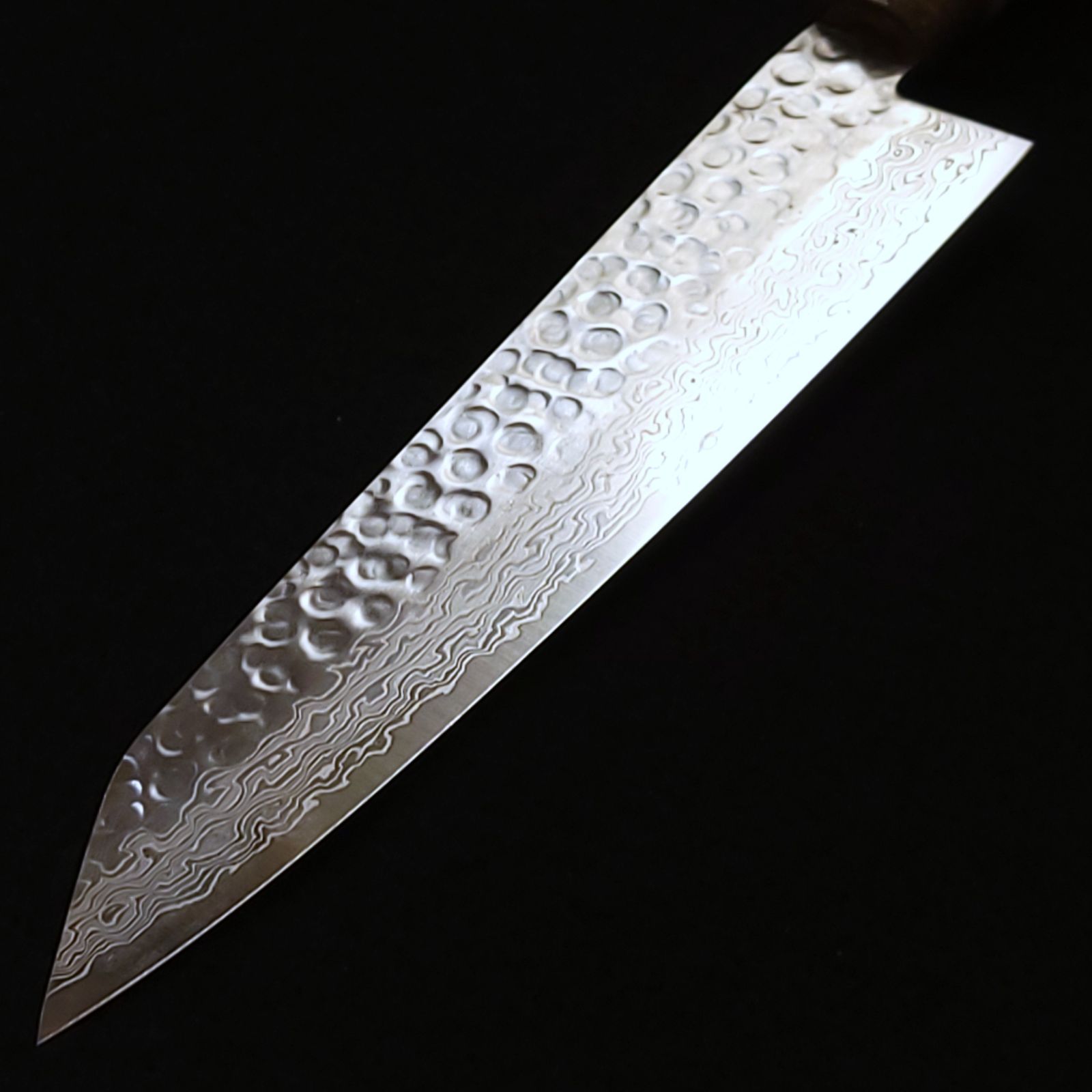 AUS10 ダマスカス 切付包丁 205㎜ G9360 焼栗柄 月光作 1点物 - メルカリ