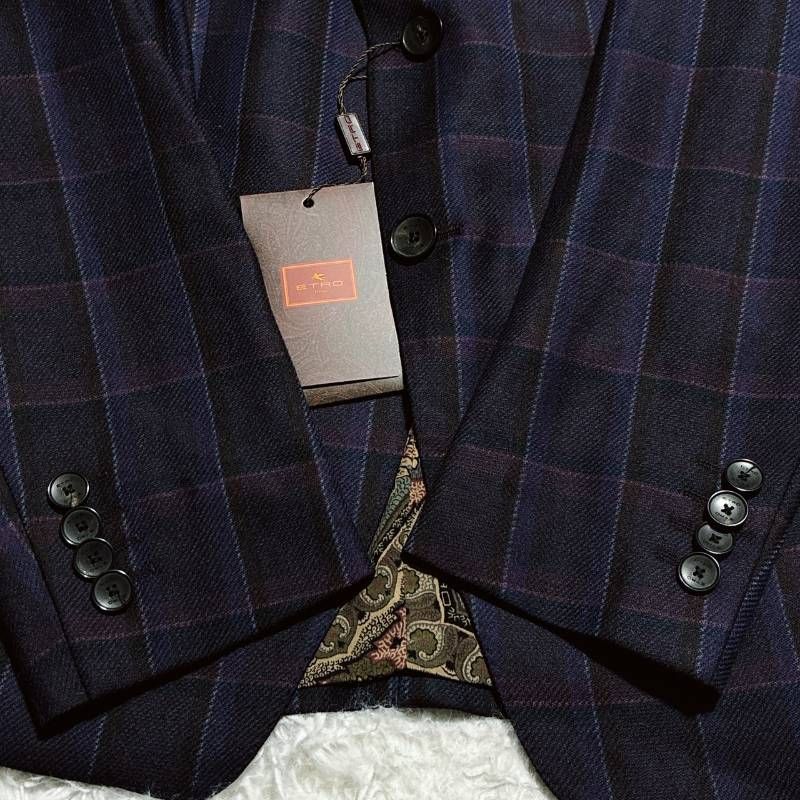 美品 ETRO エトロ セットアップ スーツ ペイズリー柄 シルク 背抜き ETRO - 美品 エトロ ETRO セットアップ 3ピース スカートスーツ 総柄