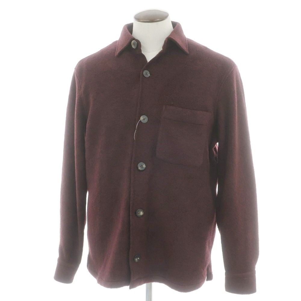 ドッピアアー DOPPIAA ポリウレタンラミー シャツジャケット ブルゾン ワイン サイズXL メンズ