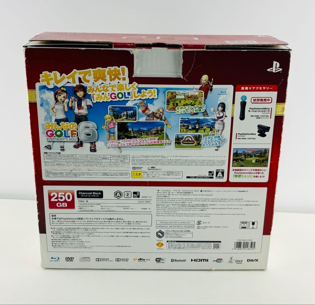 PS 3 250 GB CECH-4000 B みんなのゴルフ6 本体 ブラック