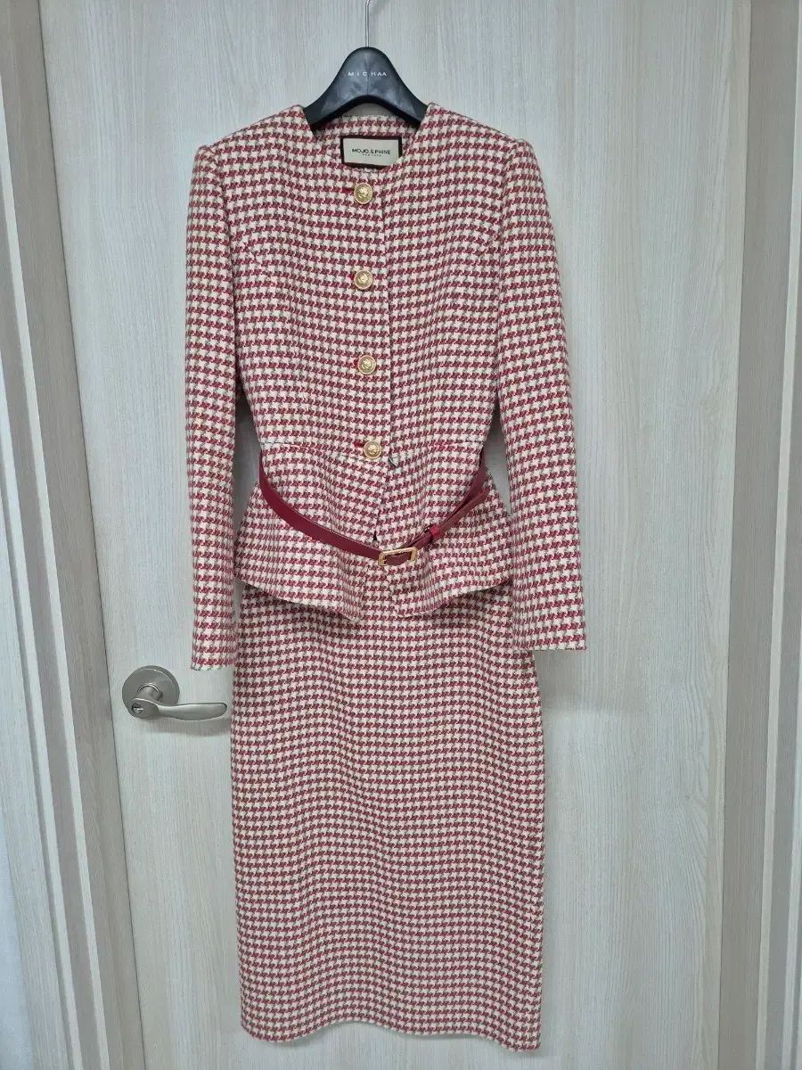 MOJO S PHINE モジョエスピン ハウンドトゥース ツイード スーツ スカートセット