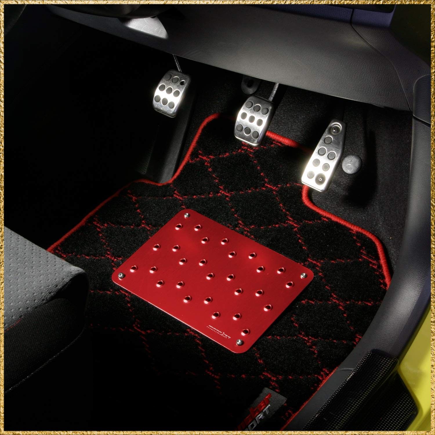 Color レッド MONSTER SPORT アルミヒールプレート レッドアルマイト 汎用 848120-0000 M