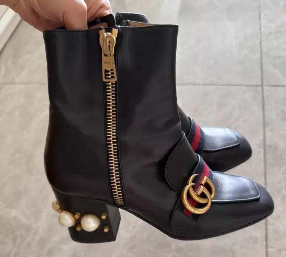 グッチ GG装飾 ブラック ブーツ 36