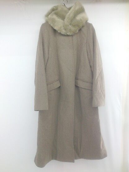 ◇ ◎ KBF URBAN RESEARCH フェイクファー ノーカラー 長袖 ロング 