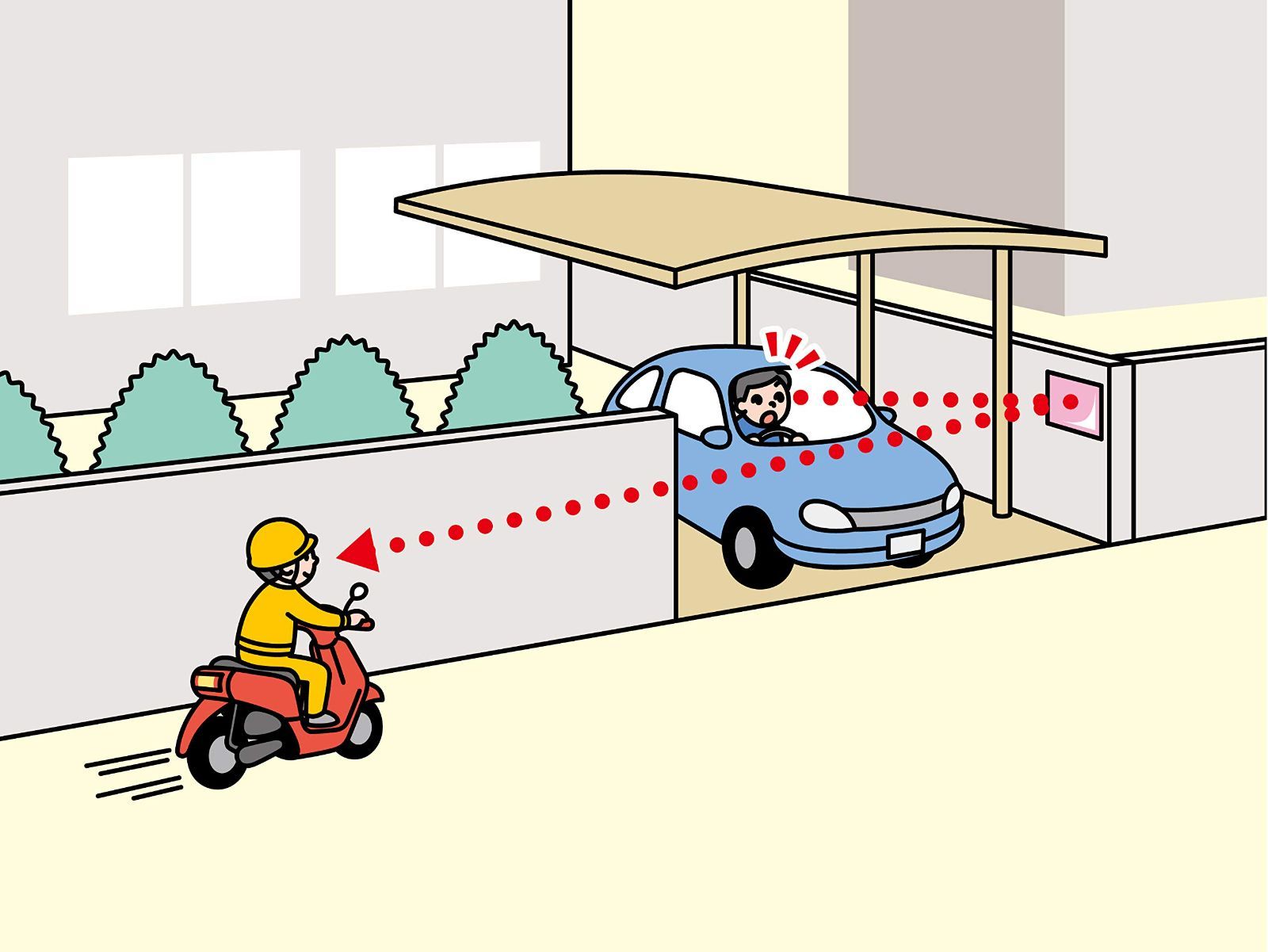 接着タイプ FFミラー車出口 F 33 フラット型凸面機能ミラー 安全ミラー コミー