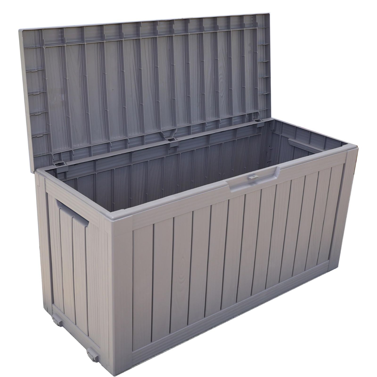 樹脂製 頑丈 ガーデン 庭 ベランダ 収納 270 L 防水 耐侯 ストッカー 屋外 長さ114 7 幅46 5 高さ57 6 cm 小型 ゴミ箱 置き配 ブラウン 収納ボックス 戸外収納庫 オーエスジェイ OSJ