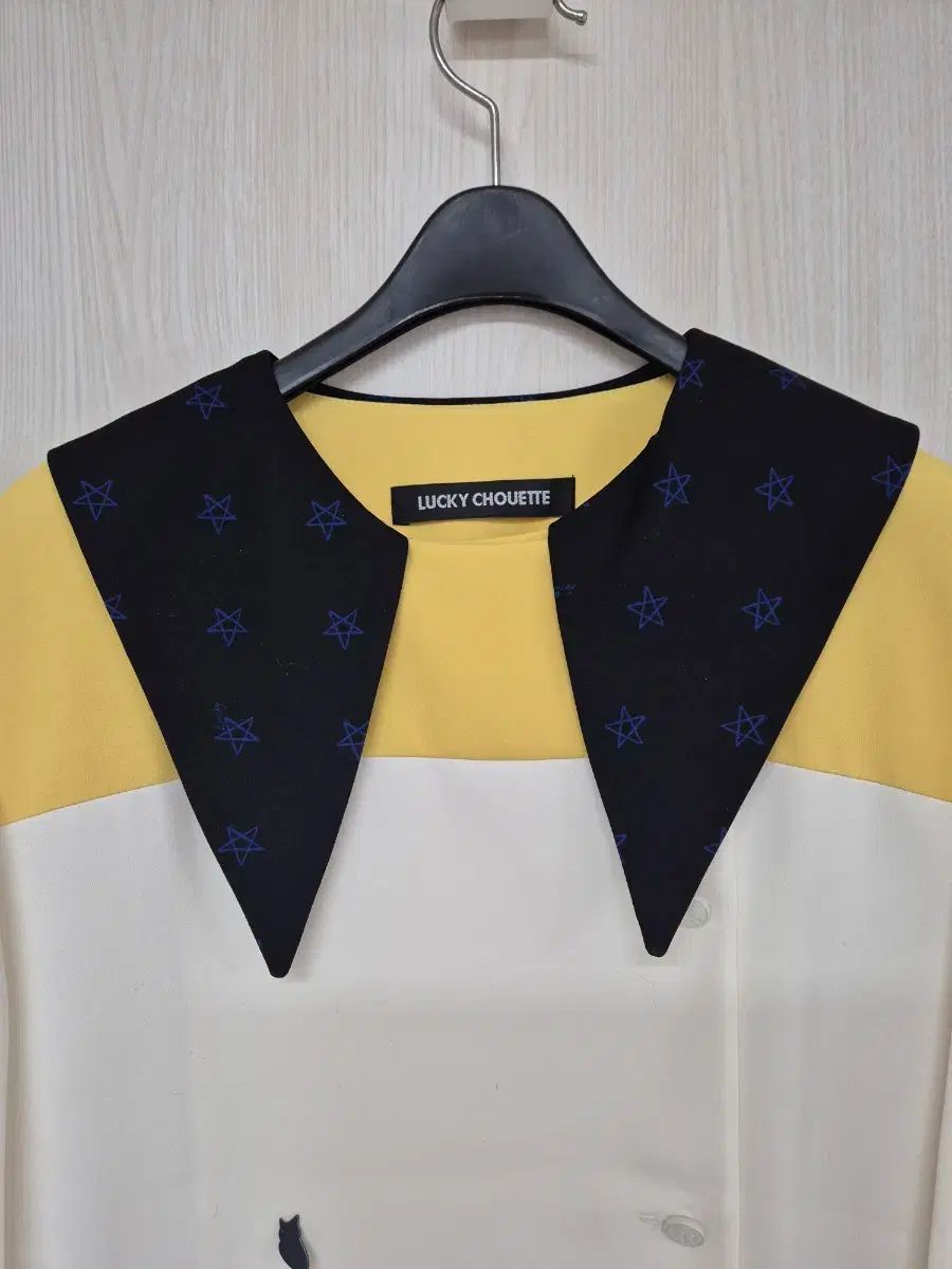 LUCKY CHOUETTE ラッキーシュエトゥ エル バイカラー プリーツ ONE PIECE