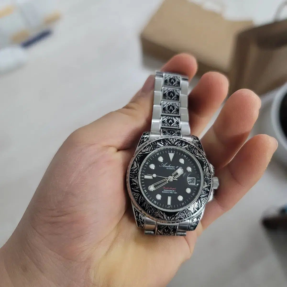 アンドリュース＆カンパニー イングレービング クオーツ 時計