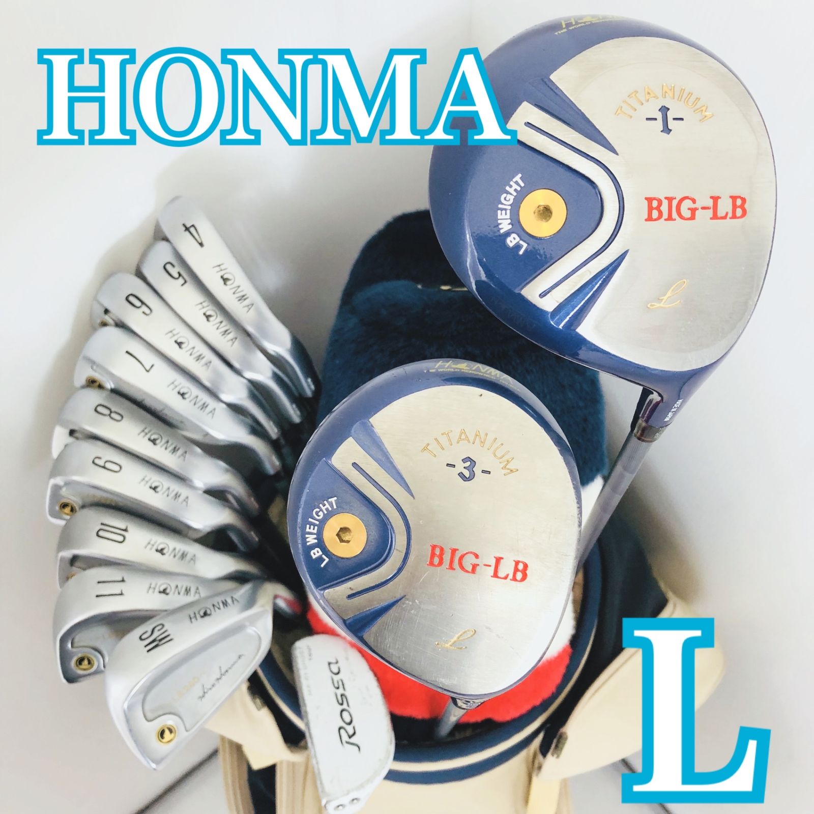 レディース HONMA ホンマ TaylorMade テーラーメイド ゴルフ クラブ セット 初心者 入門 バッグ付き 右利き パター付 11 Y 62