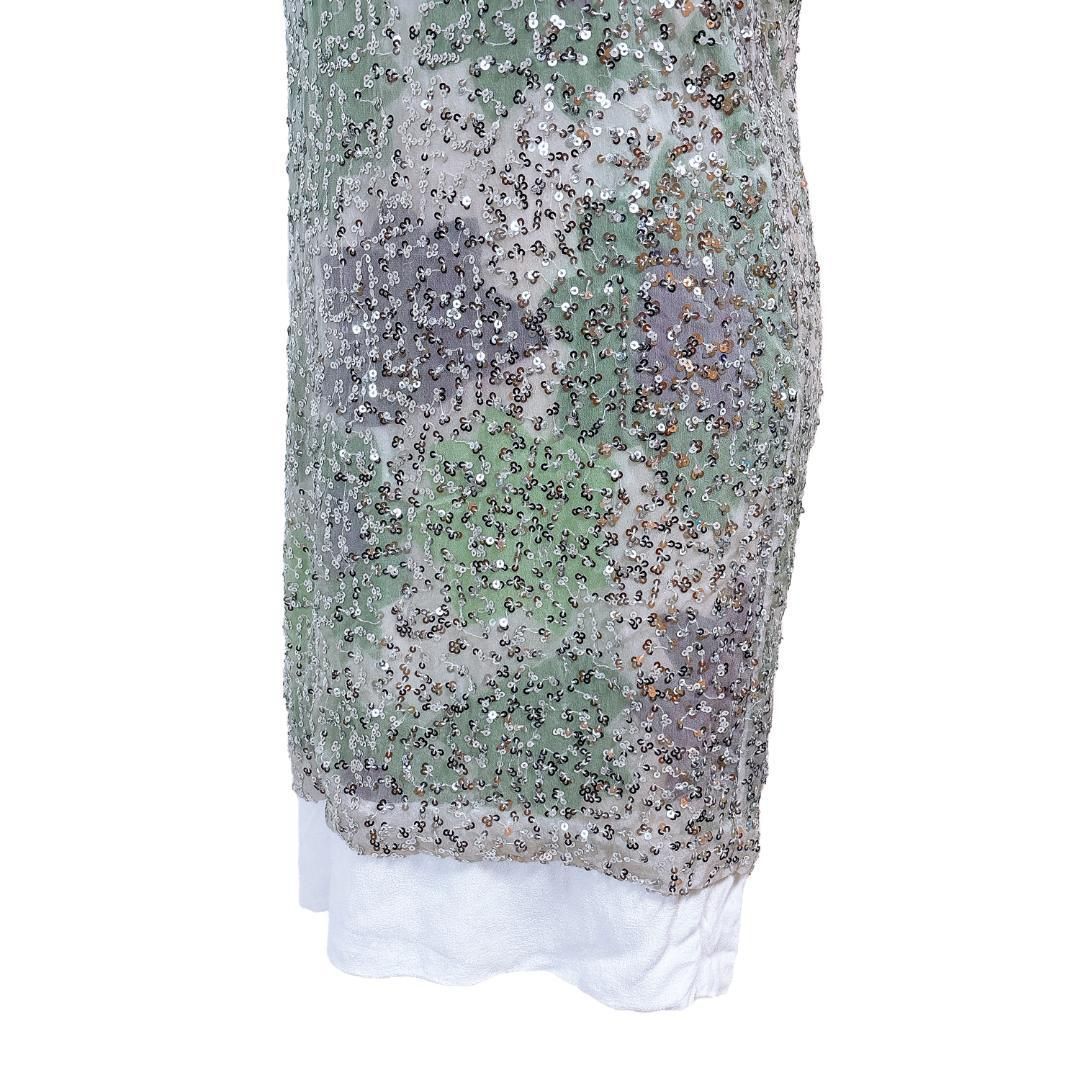 ダイアンフォンファステンバーグ スパンコールノースリーブワンピース