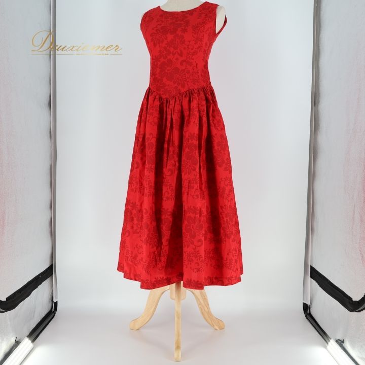 フラダンス 衣装 ワンピース ドレス マカマカ レッド系 MakaMaka ワン