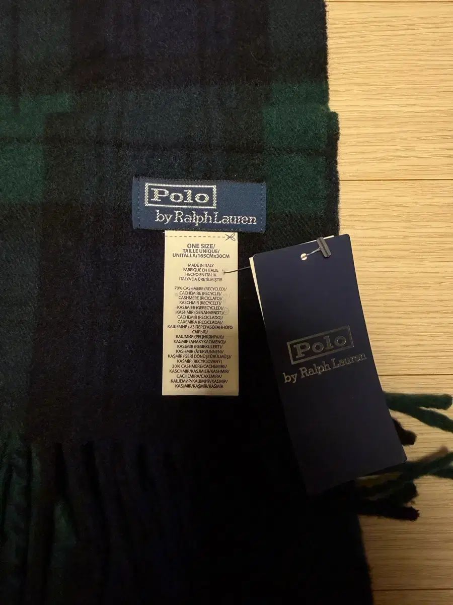 ポロ ラルフローレン カシミア マフラー ブラックウォッチ タータンチェック