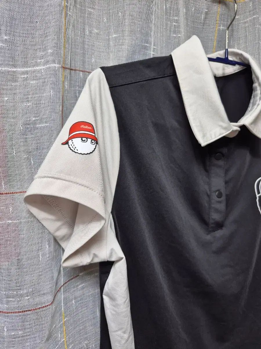 マルボンゴルフ MALBON GOLF ブラック 白 バイカラー ゴルフ 半袖 Tシャツ M