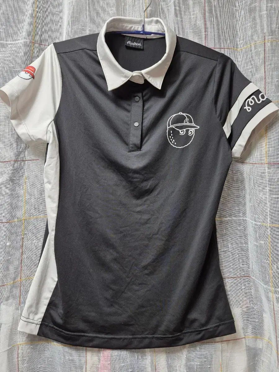 マルボンゴルフ MALBON GOLF ブラック 白 バイカラー ゴルフ 半袖 Tシャツ M