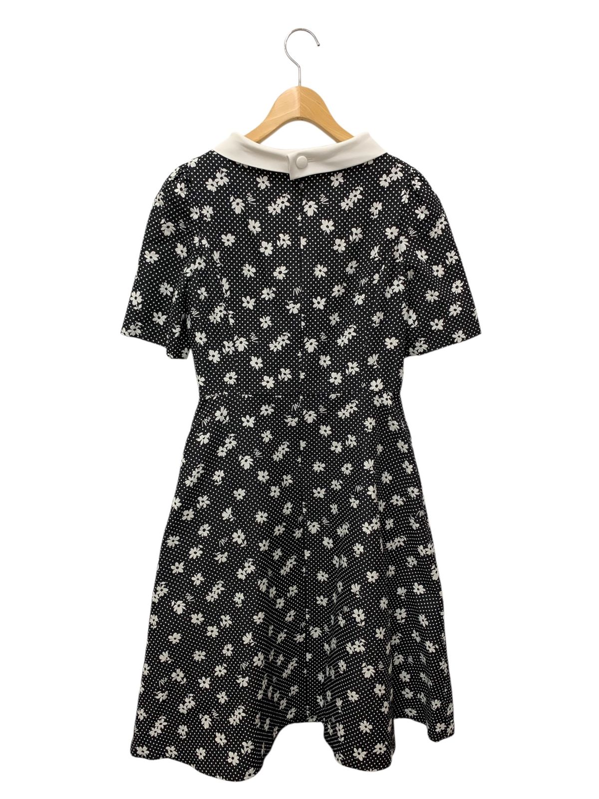 エムズグレイシー お花xドットJQワンピース 411122 38 ブラック